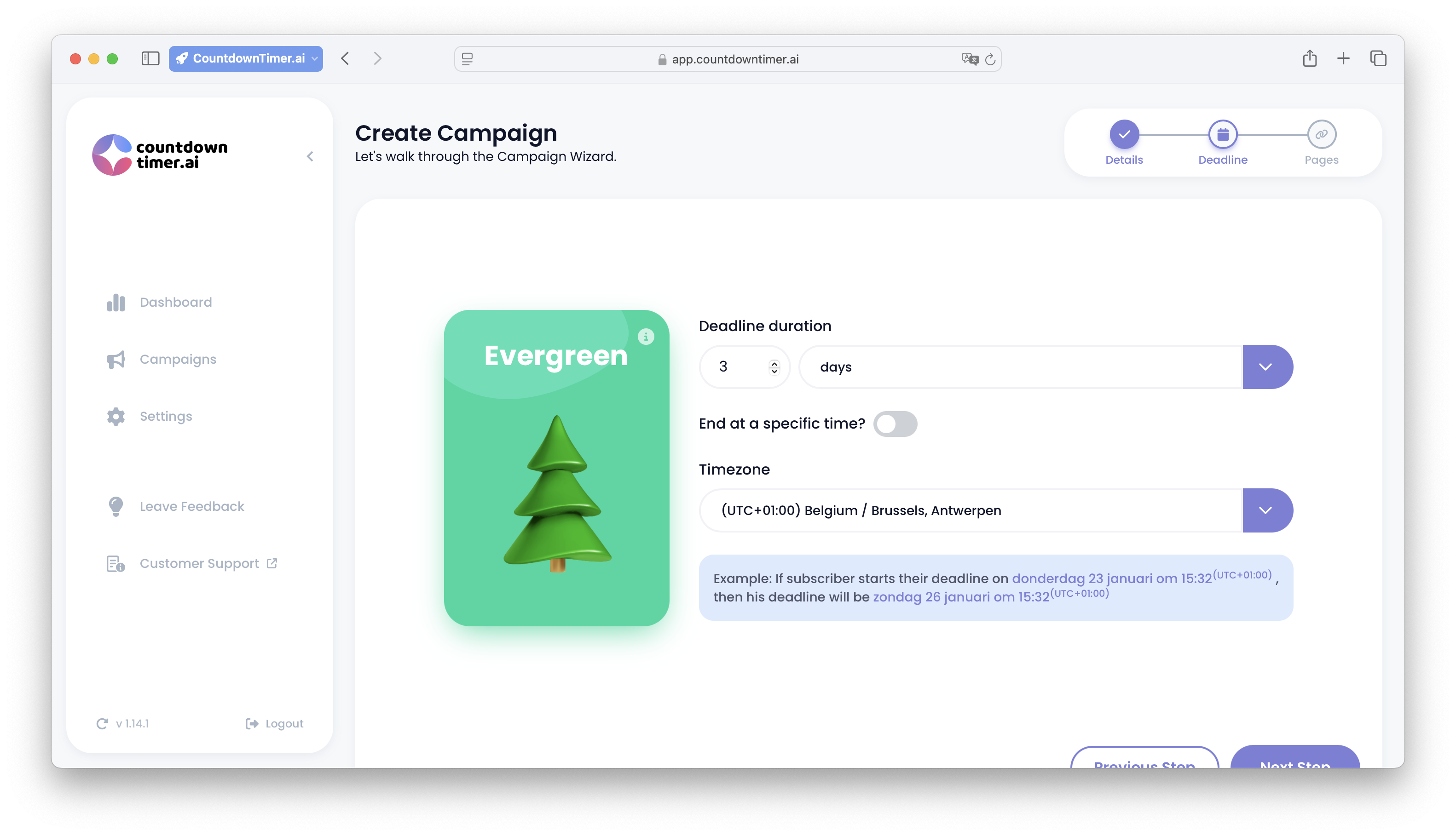 CountdownTimer.ai Dashboard